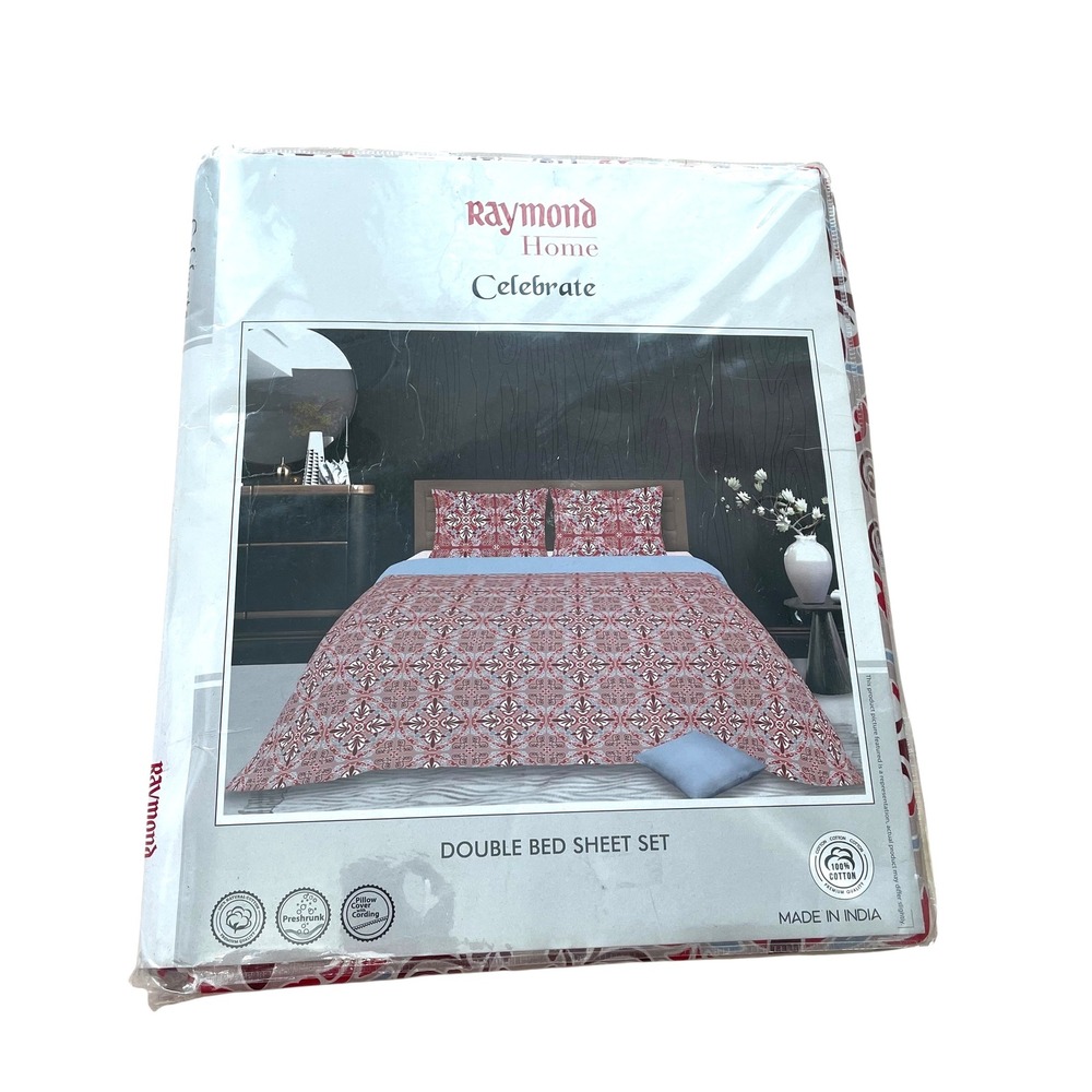 NEW Raymond 100% cotton Bed Sheet Set Preshrunk boho eclectic Moroccan medallion